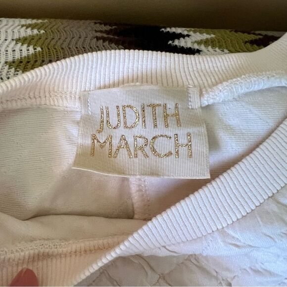 EUC Judith March Miss America Pullover Quilted White USA Flag Sz M 4th of JULY - Picture 3 of 5